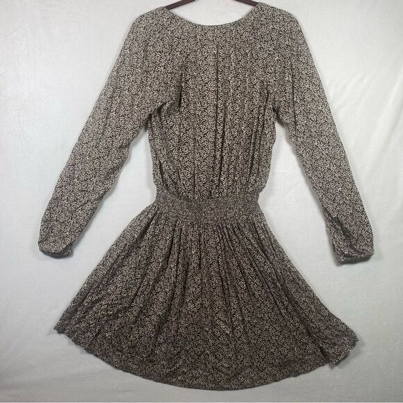 Faherty Montara Leaf Batik Long Sleeve Dress Size Small - Picture 2 of 12